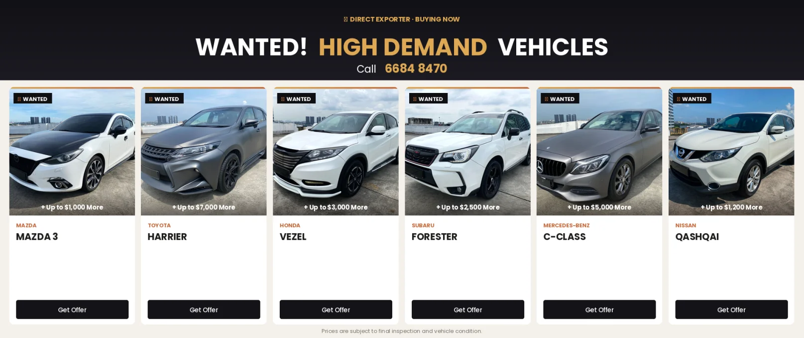 Singapore Used Car Exporter